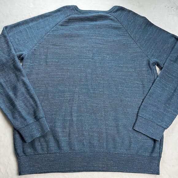 L.L.Bean Organic Cotton Crew Neck Sweater Blue Men’s Size Large 510586 - Picture 2 of 9